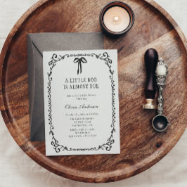 Convites Um pequeno Arco preto Chá de fraldas do Dia das Br