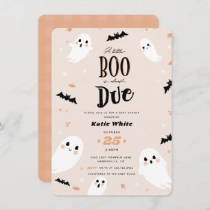 Convites Um Pequeno Boo é quase o Chá de fraldas do Dia das