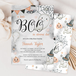 Convites Um Pequeno Boo é quase o Chá de fraldas do Dia das