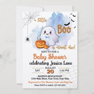 Convites Um Pequeno Boo Está a Caminho Chá de Bebê
