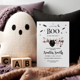 Convites Um Pequeno Boo Está a Caminho Chuvada de Bebê de H