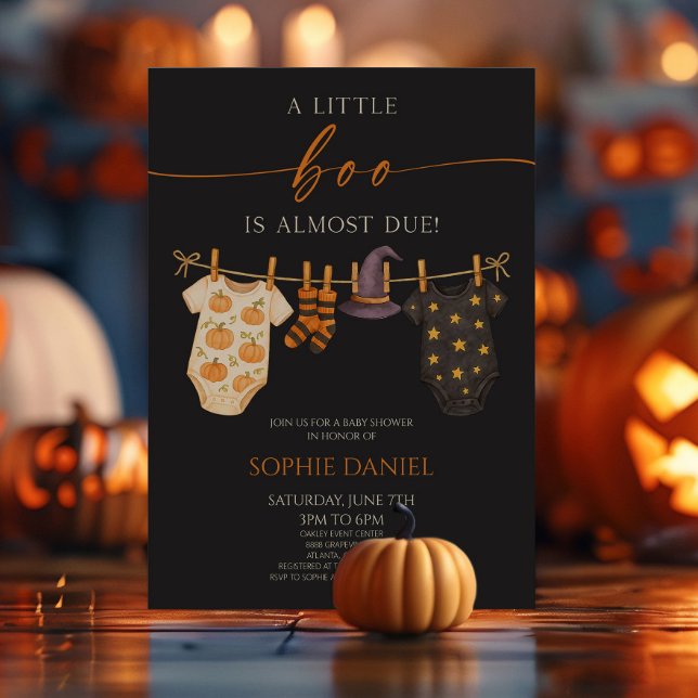 Convites Um Pequeno Boo Está Quase A Vir! Chá de fraldas de (Criador carregado)