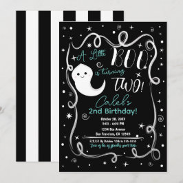 Convites Um Pequeno Boo Fazendo 2 Anos DOIS Fantasmas de Ha