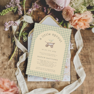 Convites Um pequeno broto está no caminho do Chá de fraldas