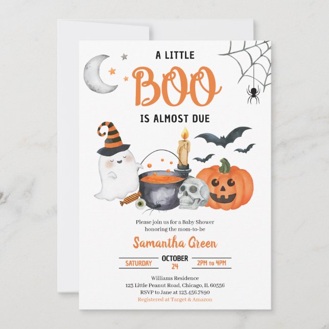 Convites Um pequeno Chá de fraldas (Frente)