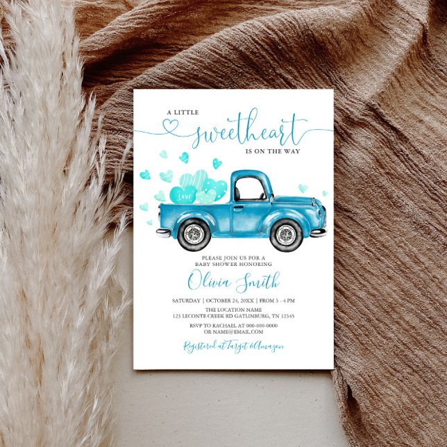 Convites Um Pequeno Chá de fraldas Cardíaco (Criador carregado)