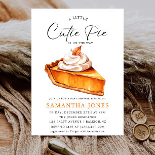 Convites Um Pequeno Chá de fraldas De Abóbora De Pizza