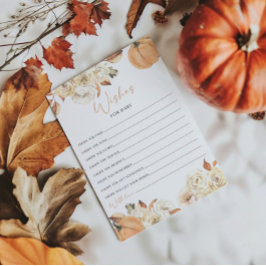 Convites Um Pequeno Chá de fraldas De Abóbora Deseja Um Car