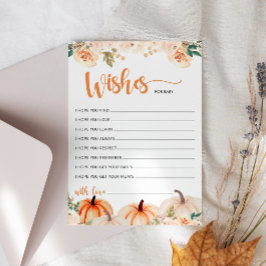 Convites Um Pequeno Chá de fraldas De Abóbora Deseja Um Car