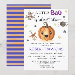 Convites Um Pequeno Chá de fraldas de Abóbora do Halloween