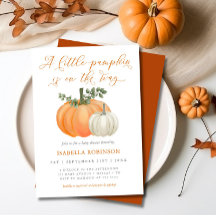 Um Pequeno Chá de fraldas De Abóbora | Sexo neutro