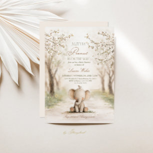 Convites Um pequeno Chá de fraldas de amendoim Elefante