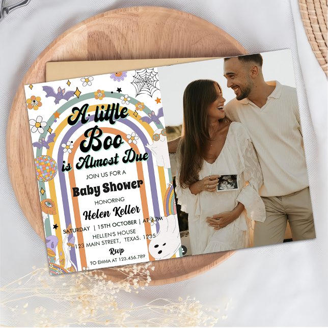 Convites Um pequeno Chá de fraldas de Dia das Bruxas do Arc (Criador carregado)