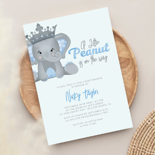 Convites Um pequeno Chá de fraldas de elefante giro de amen