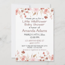 Um Pequeno Chá de fraldas De Flor Selvagem Rosa