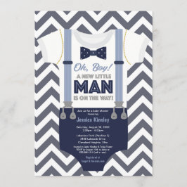 Convites Um Pequeno Chá de fraldas De Homem, Roupas De Meni