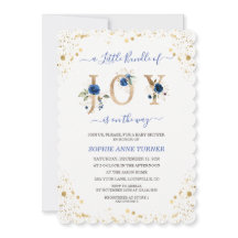 Um Pequeno Chá de fraldas De Joy Blue Floral Boy