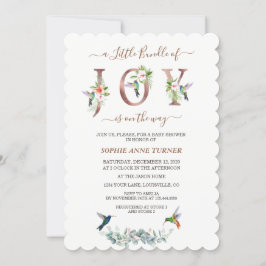 Convites Um Pequeno Chá de fraldas De Joy Pink Hibiscus