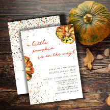 Um Pequeno Chá de fraldas de outono de Abóbora