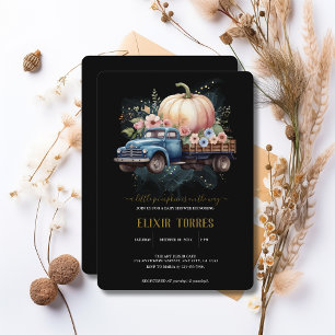 Convites Um Pequeno Chá de fraldas De Pumpkin Watercolor