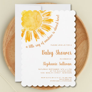 Convites Um pequeno Chá de fraldas de Sunshine Boho