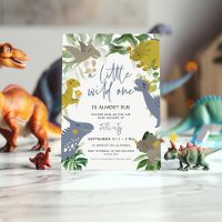 Um pequeno Chá de fraldas de trex de dinossauro se