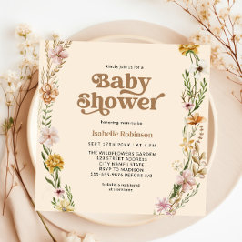 Convites Um Pequeno Chá de fraldas Do Tema Da Natureza Do B