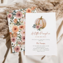 Um Pequeno Chá de fraldas Floral De Abóbora