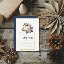 Um Pequeno Chá de fraldas Floral de outono de Abób