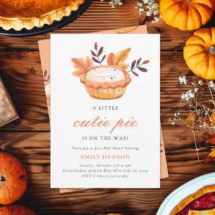 Convites Um Pequeno Chá de fraldas Floral De Pizza Cutil