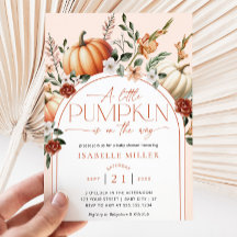 Um Pequeno Chá de fraldas Floral Pumpkin Boho Fall