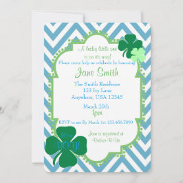 Convites Um Pequeno Chá de fraldas Irlandês, Sortudo,
