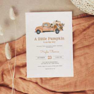 Convites Um pequeno Chá de fraldas Pumpkin Boho