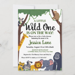 Convites Um Pequeno Chá de fraldas Selvagem