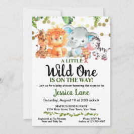 Convites Um Pequeno Chá de fraldas Selvagem