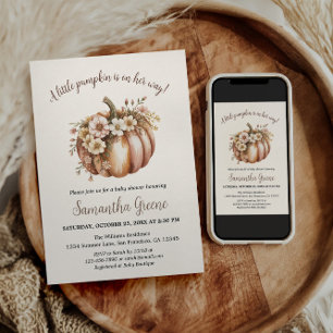 Convites Um Pequeno Chamado De Bebê De Abóbora