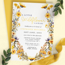Um Pequeno Chuveiro de Bebê Boho Amarelo de Flor S