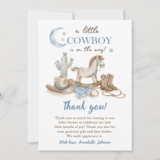 Convites Um Pequeno Chuveiro de Bebê Cowboy Menino