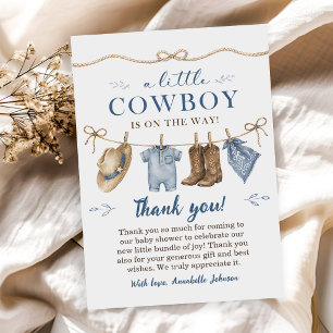 Convites Um Pequeno Chuveiro de Bebê Cowboy Menino