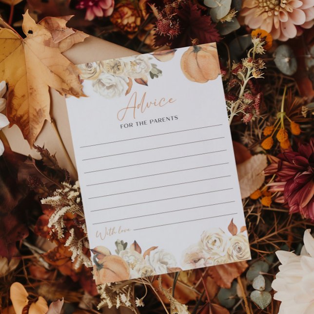 Convites Um Pequeno Conselho De Chá de fraldas De Abóbora P (Criador carregado)