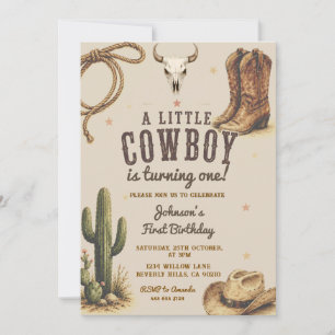 Convites Um Pequeno Cowboy do Oeste Está Fazendo Um Anivers