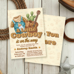 Convites Um Pequeno Cowboy está a caminho