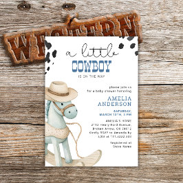 Convites Um Pequeno Cowboy Está A Caminho Do Chá de fraldas