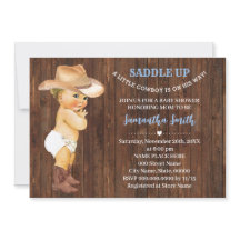 Um pequeno cowboy no caminho de seu Chá de fraldas