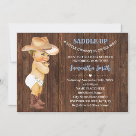 Convites Um pequeno cowboy no caminho de seu Chá de fraldas