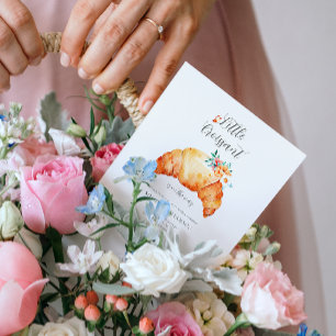 Convites Um Pequeno Croissant Está A Caminho Do Chá de fral