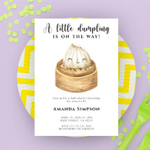 Um pequeno dumpling a caminho baby shower