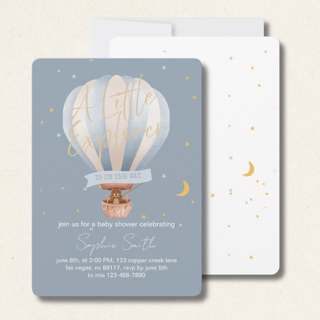 Convites Um Pequeno Explorador Está No Caminho Do Urso De T (Criador carregado)