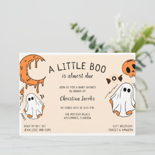 Convites Um Pequeno Fantasma Boo Chuveiro de Bebê de Hallow