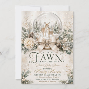 Convites Um Pequeno Fawn Está a Caminho Chuvada de Bebê de